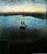 Eugene Jansson midsommarnatt vid riddarfjarden USA oil painting artist